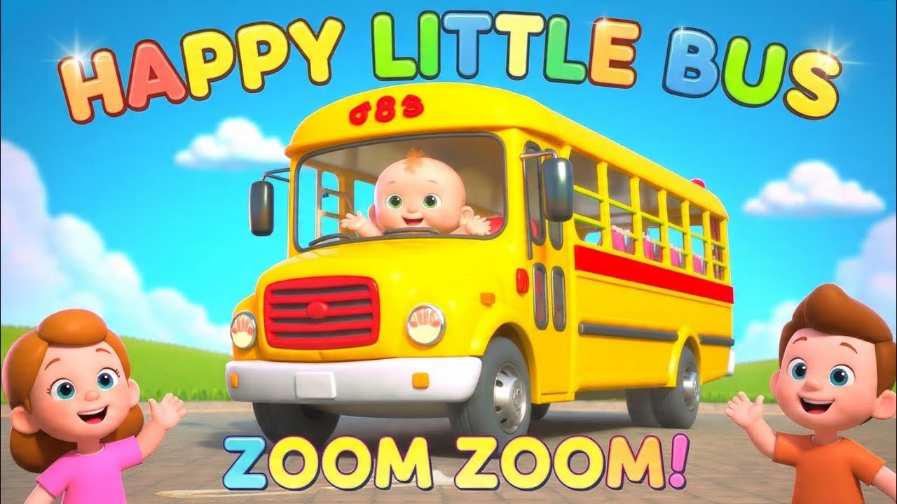 The Happy Little Bus Goes Zoom Zoom 🚌 | Kids Song | Nursery Rhymes | Tutu Little Tunes
