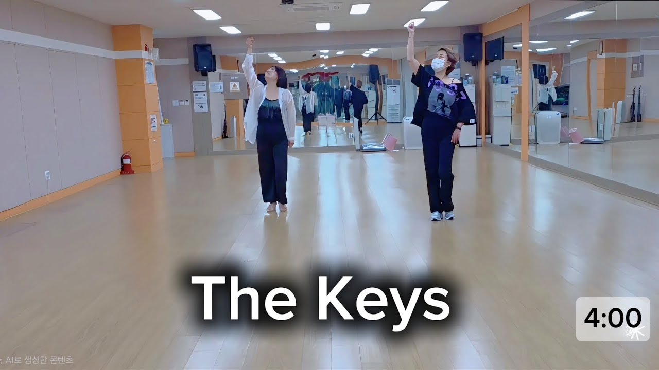 The Keys line dance | Intermediate|#정유나라인댄 ㅣ댄스로빅 길쌤과 함께#속초라인댄스#Jung Yu Na 