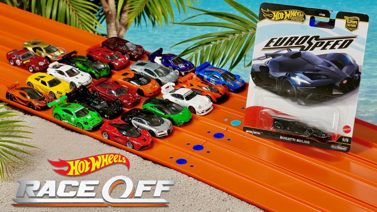 Hot Wheels Bugatti Bolide Chase vs 20 Supercar Exotics Race Tournament