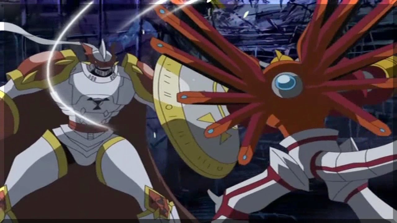ShineGreymon VS Dukemon [Audio Latino - HD]