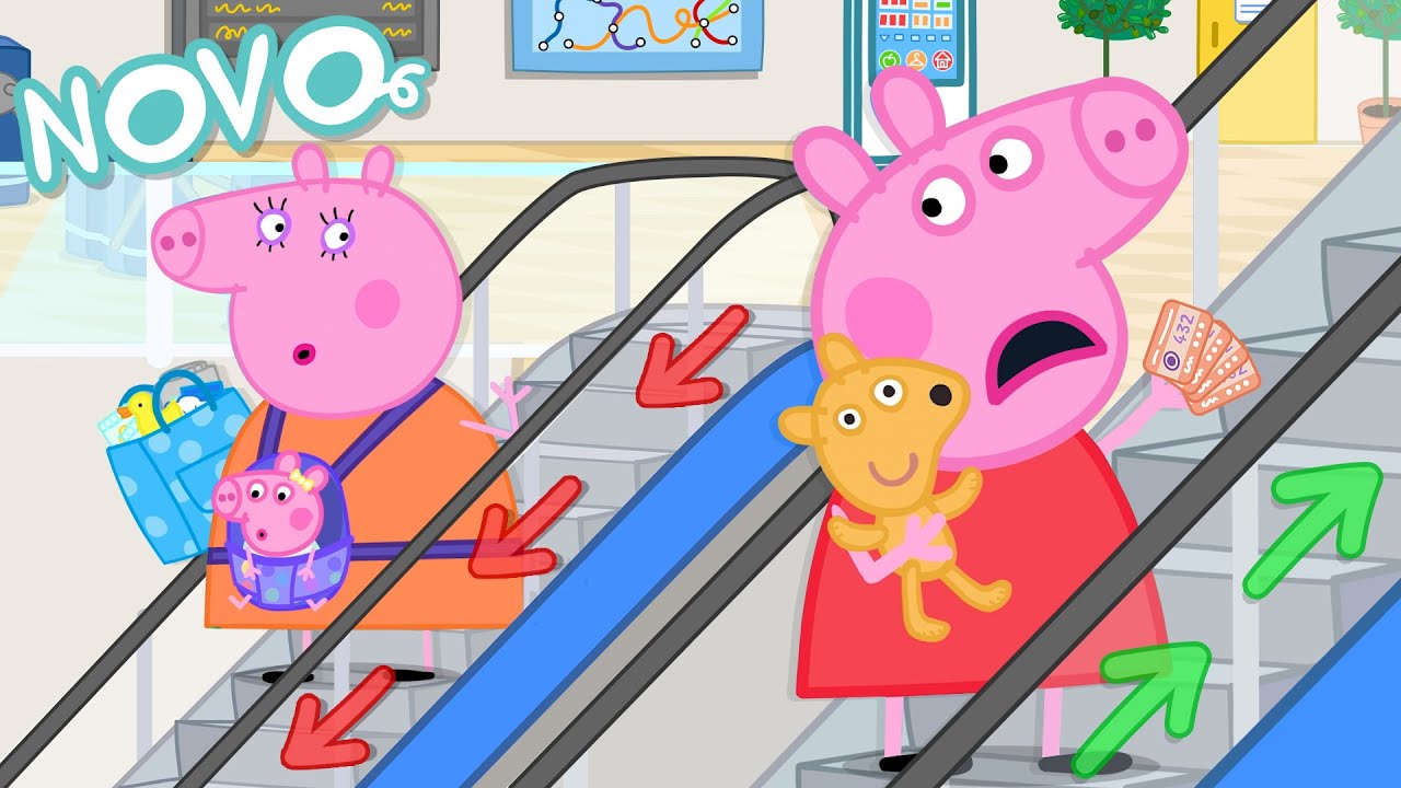 Peppa Pig Português Brasil 🎢 Escadas Rolantes  🛗 NOVO Contos da Peppa Pig