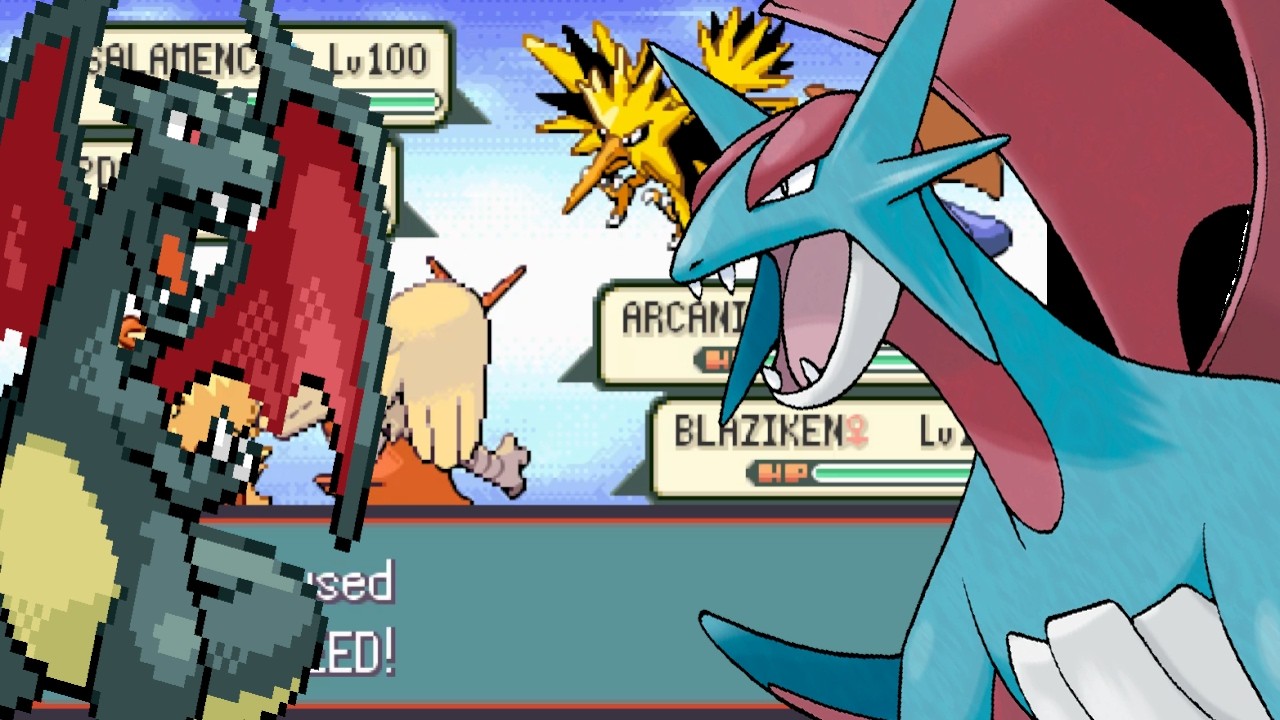 Pokemon Emerald wi-fi Battle Yus vs とも (Doubles Monotype) FIRE VS FLYING!