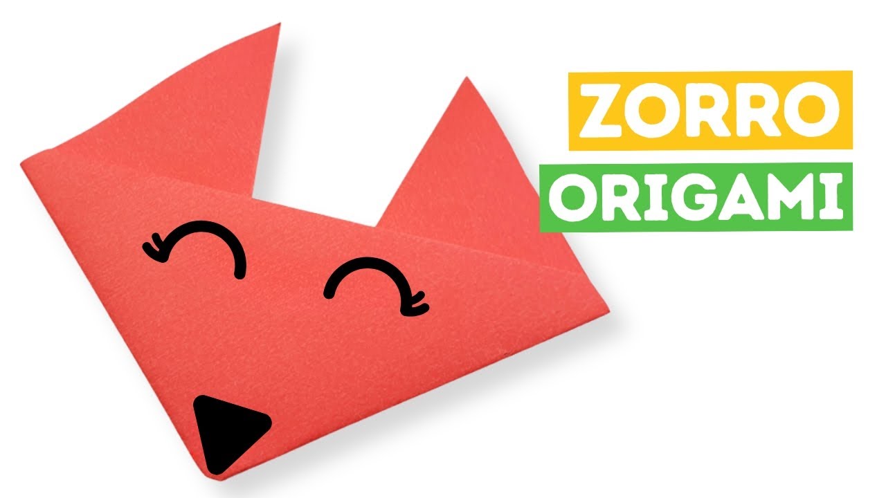 🦊 Cómo hacer un ZORRO de papel fácil - Origami muy fácil