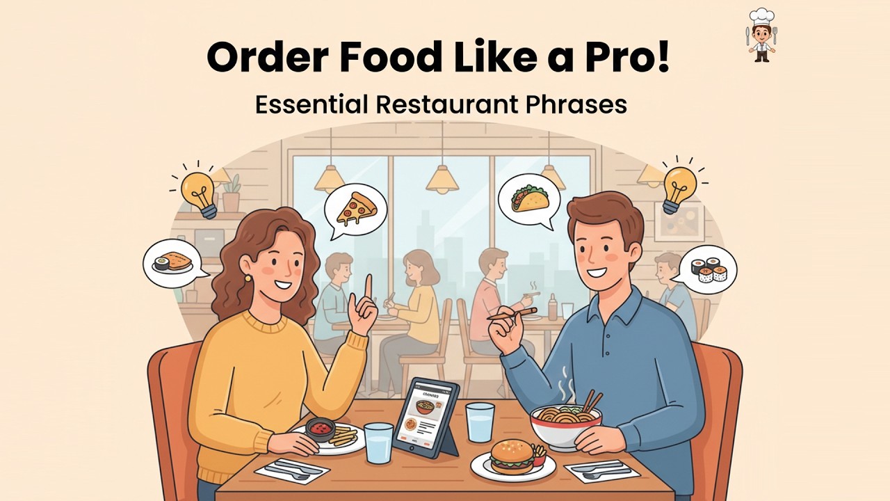 A1 Beginner English at the Restaurant | Order Food Like a Pro! 🍔  | English Conversation Practice