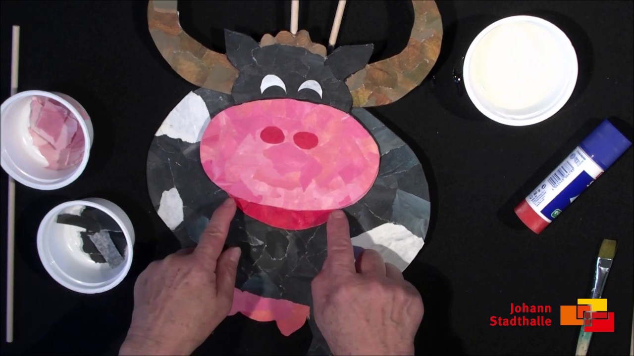 Figurenbau: Tierfiguren - eine Kuh aus Pappe und Papier