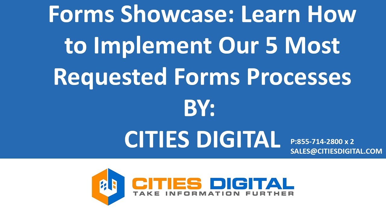 Forms Showcase How to Implement Our 5 Most Requested Forms Processes - by CDI