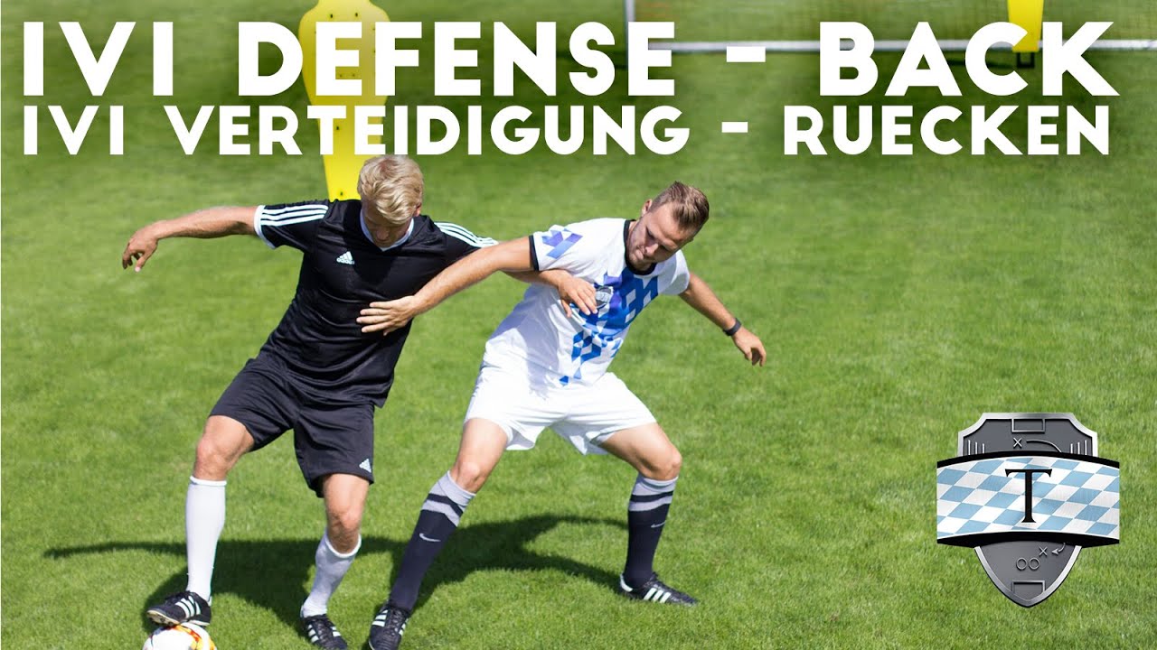 How to Defend 1v1 in Football (Striker with back to you) - Tacticas