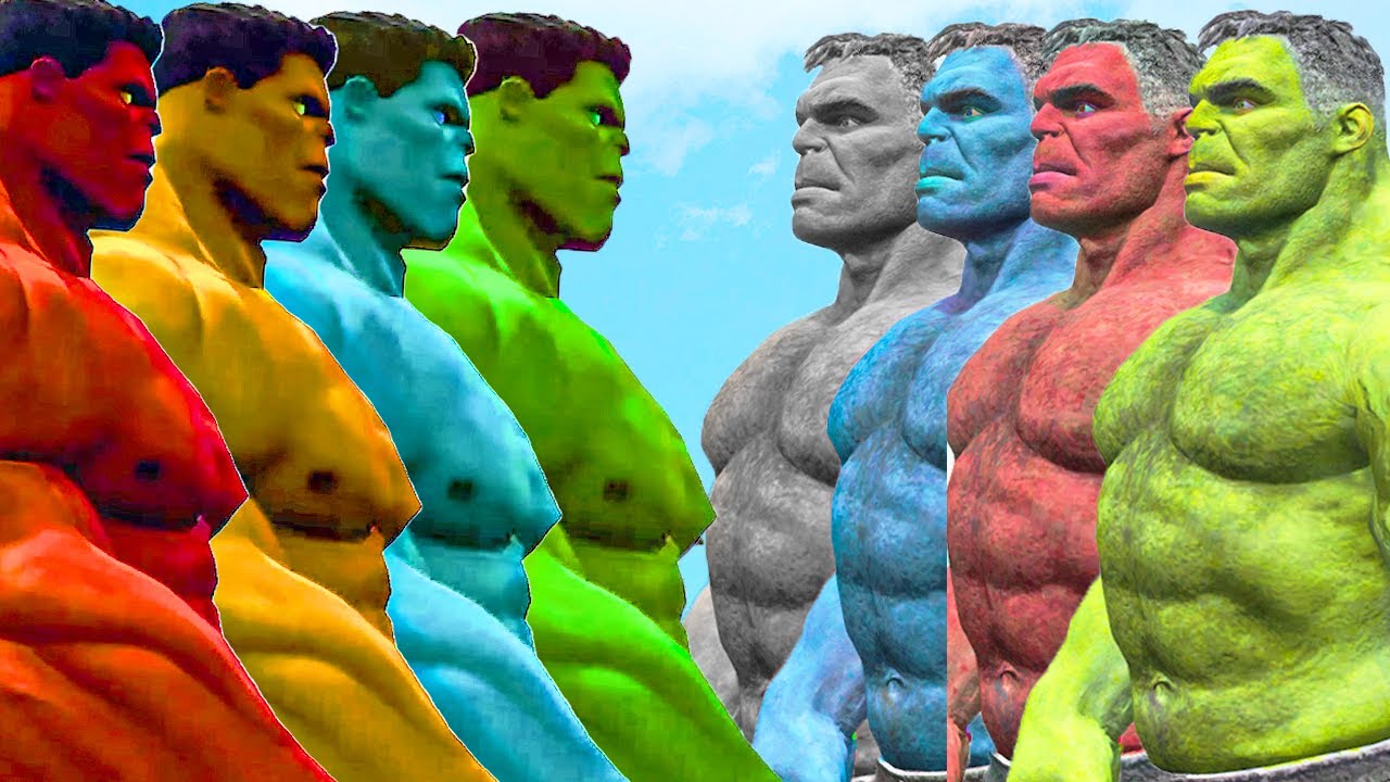 HULK VS HULK || Red & Green & Blue & Grey