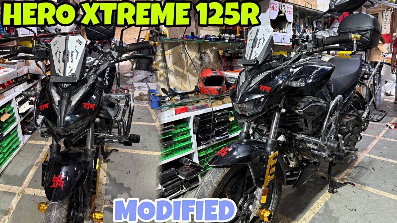 HERO XTREME 125r ko itna Decent Modified nahi dekha hoga 😮 | Top Notch Work | Crash Guard | Topbox |