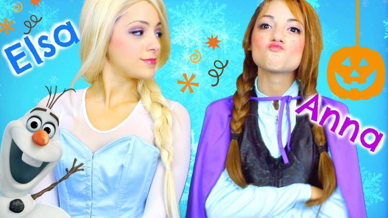 Elsa and Anna Halloween Costume: Hair, Makeup, + Outfits!