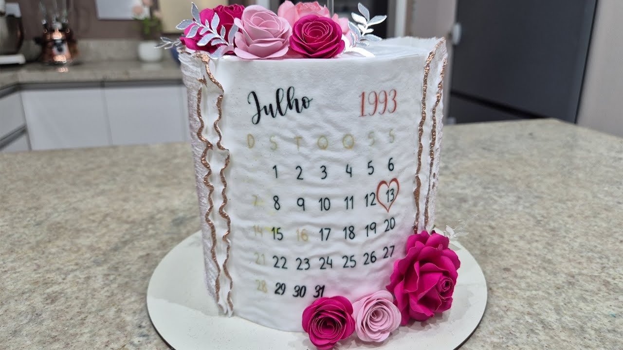 BOLO CALENDÁRIO COM ALTURA DUPLA / NOVA TENDÊNCIA / FICOU MARAVILHOSO O RESULTADO@PARISCAKEDESIGNER