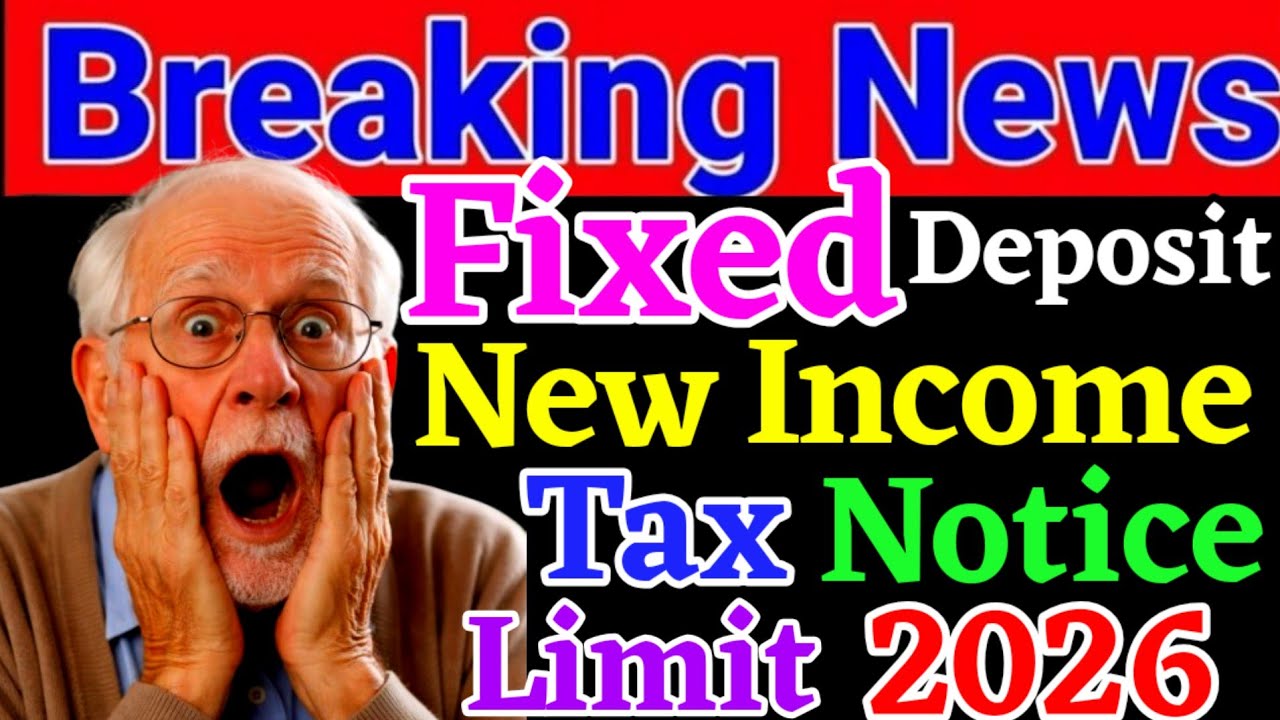 Fixed Deposit New Income Tax Notice Limit 2026 !! FD करने पर कब आ सकता है Income Tax नोटिस 2026 मैं?
