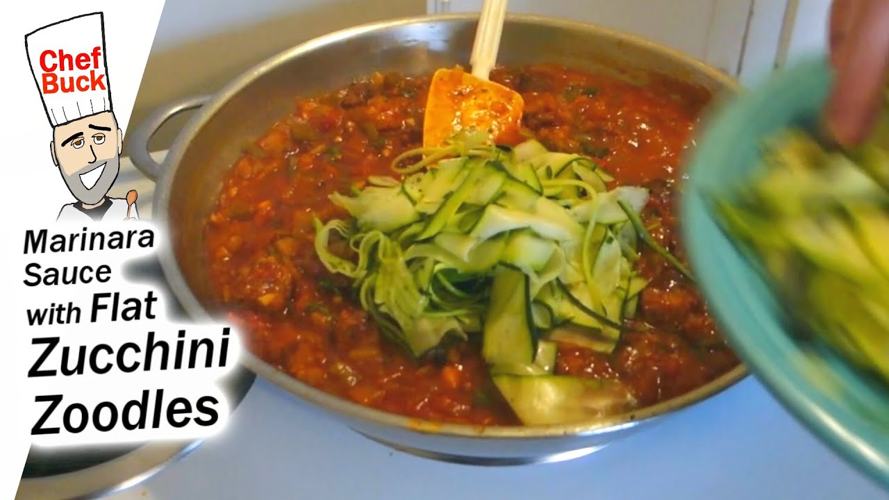 Flat Zoodles with Marinara Recipe - Best Zucchini Recipe