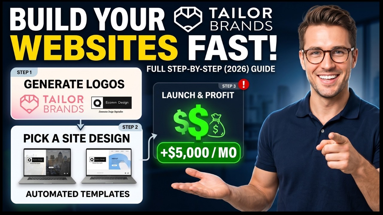 Tailor Brands Website Builder Tutorial & Review (2026) Full Step By Step Guide