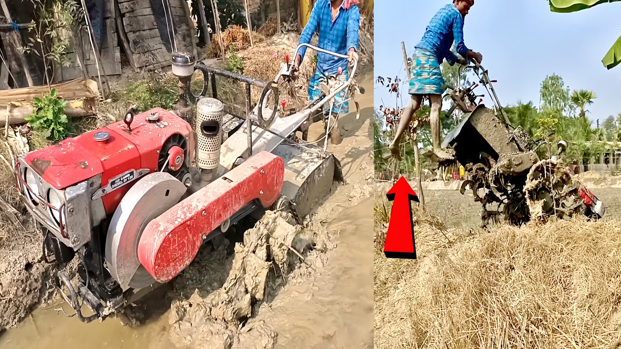 I got stuck while driving down a high hill. || Kamco kmb 200 @traktor_sawah @PwnCreator