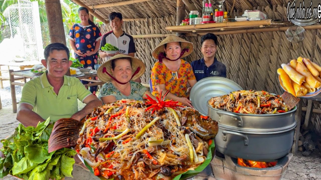 Cá Tai Tượng Chưng Tương, Nấm Lộc Nhung | Nhà Hàng Gia Đình Miệt Vườn || Family restaurant
