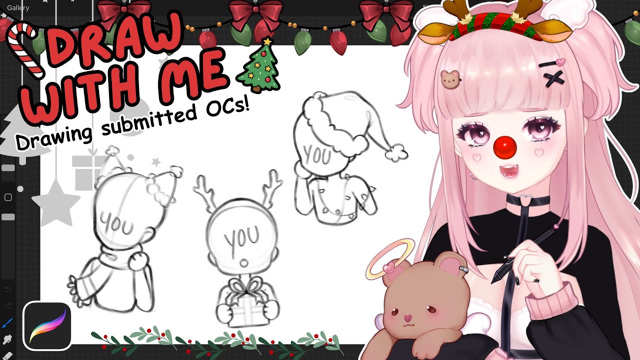 【Art】🎄 Drawing your OCs in the holiday spirit! ☁️✖️