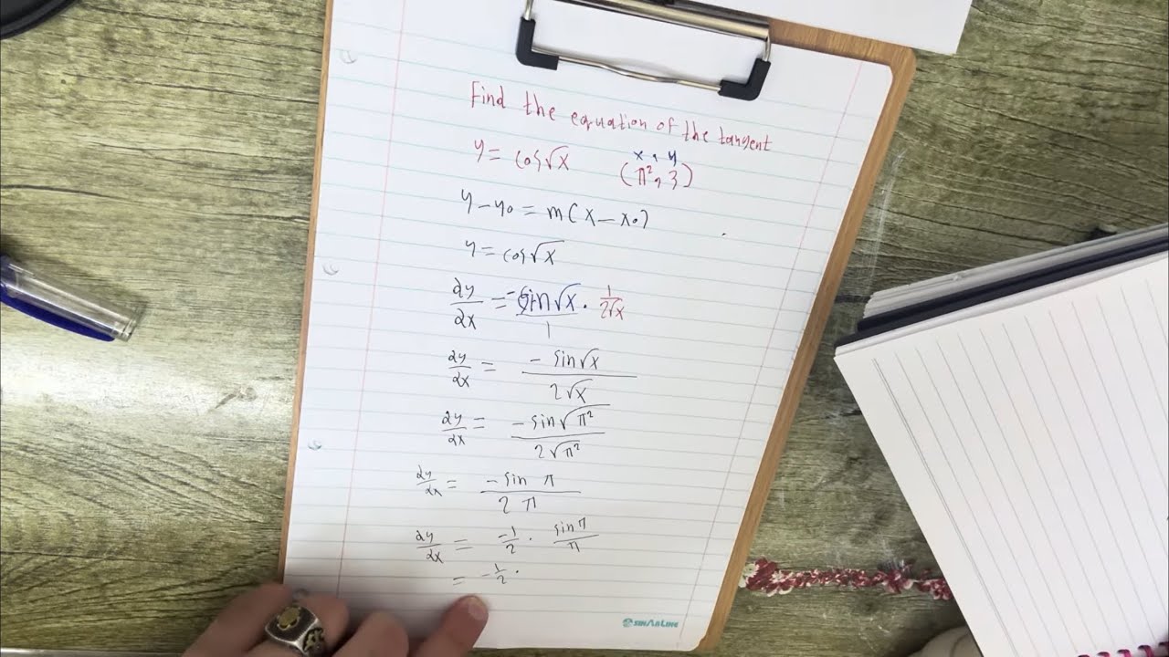 Tangent equation معادلة المماس الجزء الأول 