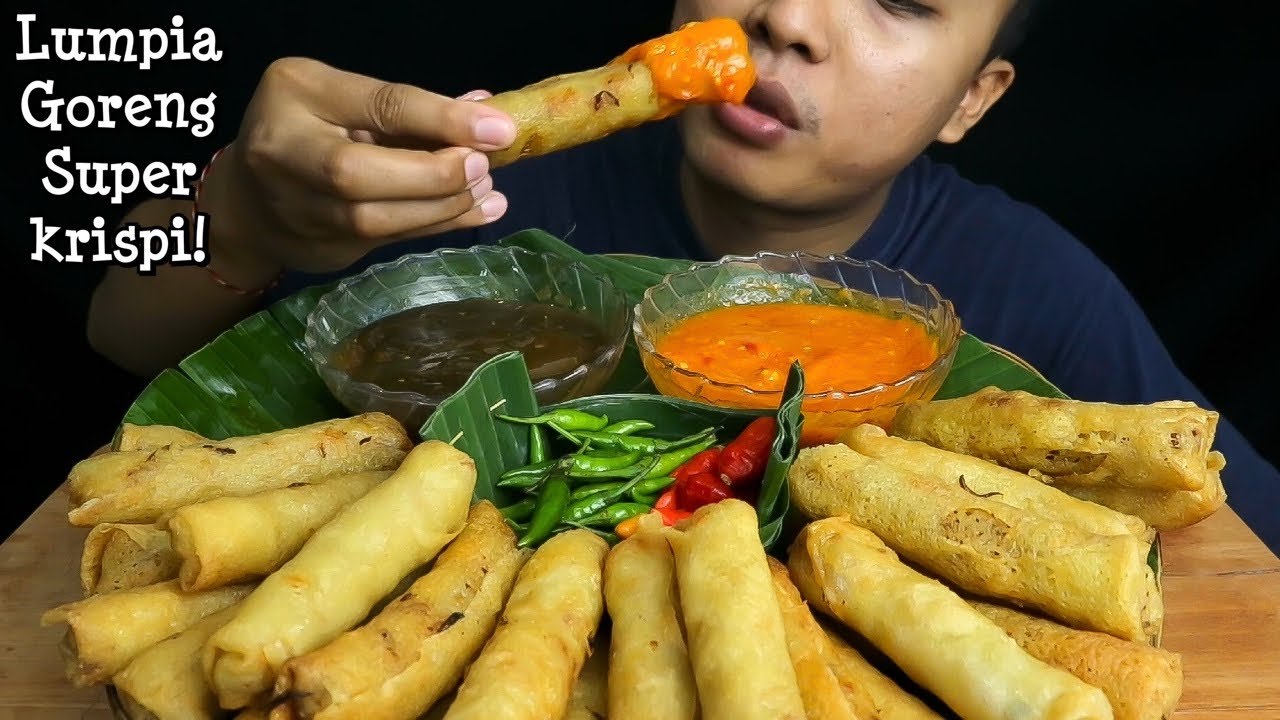 MUKBANG GORENGAN LUMPIA GORENG KRISPI | MAKAN GORENGAN SAMA CABE
