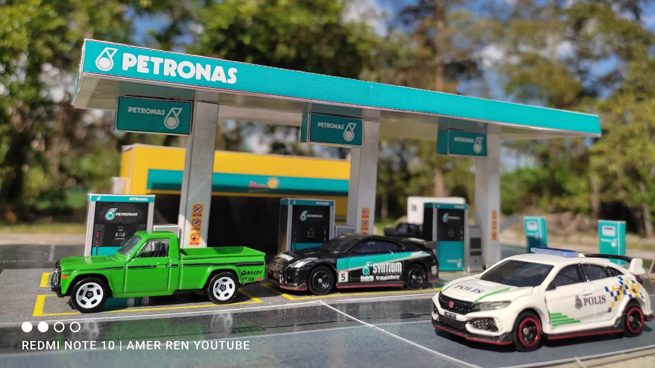 1/64 Petronas Petrol Station Type C Diorama from Shopee Review. [Speedstar Dio]. Bahasa 🇲🇾