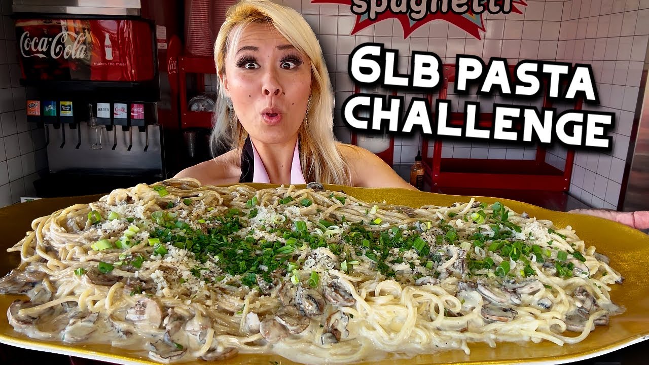 5lb PASTA CHALLENGE at Wow Spaghetti in Westminster, CA!! #RainaisCrazy