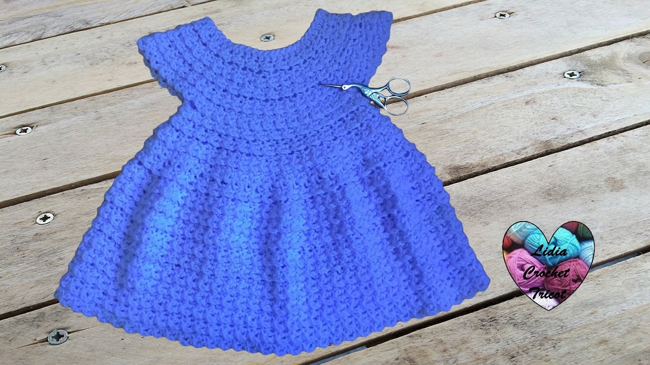 Robe toutes tailles crochet facile 1/2 / Dress crochet easy all sizes