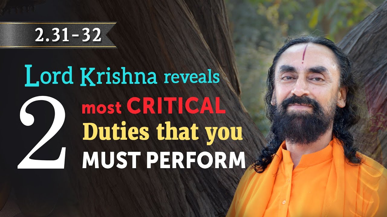 The Bhagavad Gita English | Your 2 critical duties in Life | Dharma in Hinduism | Swami Mukundananda
