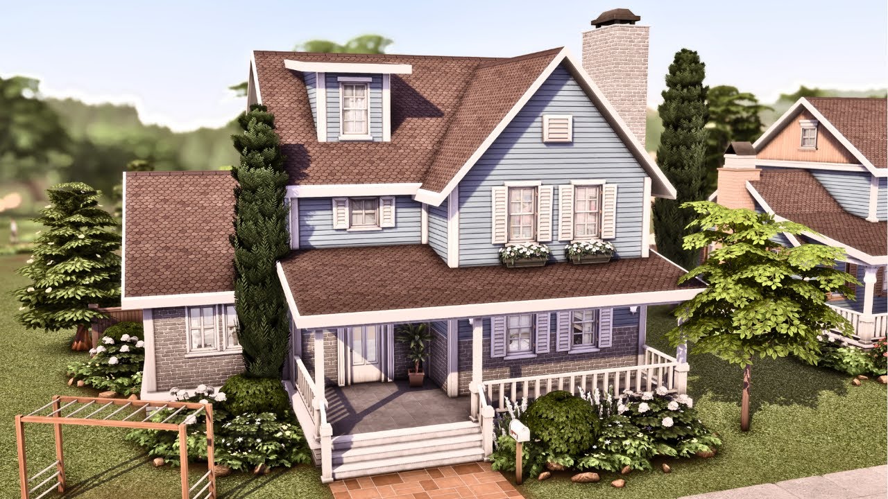 Base Game Family House 🏡 The Sims 4 Speed Build | No CC