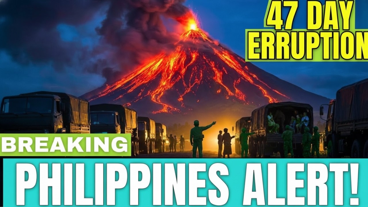 Mayon Volcano's 47-DAY Eruption CONTINUES &mdash; Incandescent Lava CASCADES as Alert Level 3