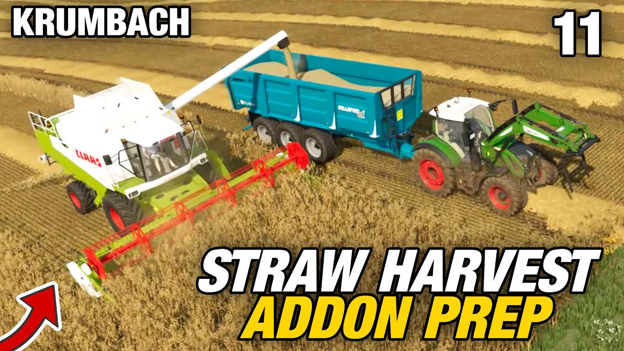 BUILDING THE PALLET HALL STRAW HARVEST ADDON | Krumbach | Farming Simulator 22 - Episode 11