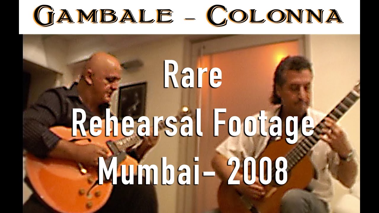 RARE FOOTAGE - TWO GUITAR GIANTS GAMBALE - COLONNA REHEARSING 