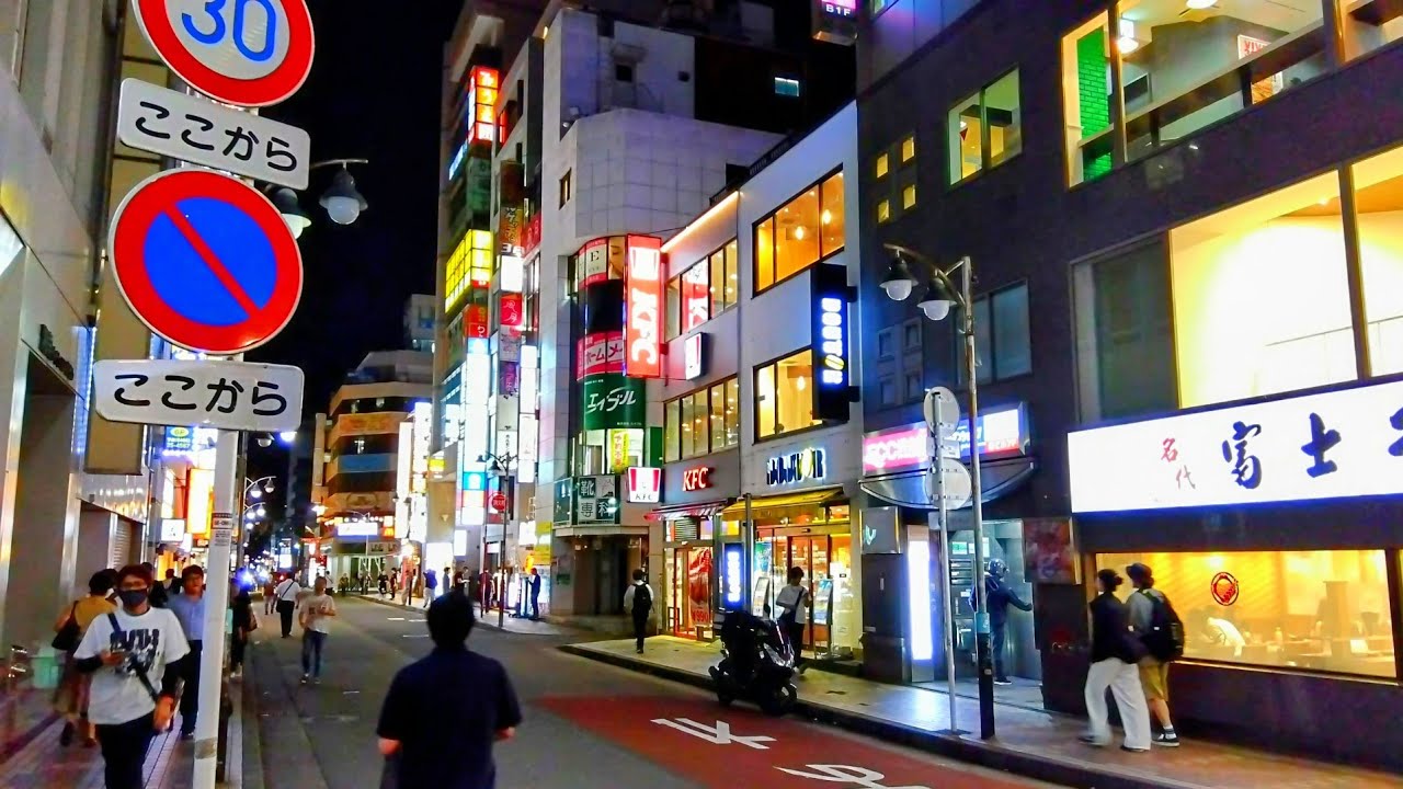 夜の藤沢駅周辺を散策 Night Walking around Fujisawa Station Japan Walk【4K】