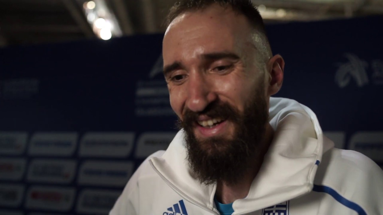 Konstadinos Baniotis (GRE) after winning Silver in the High Jump