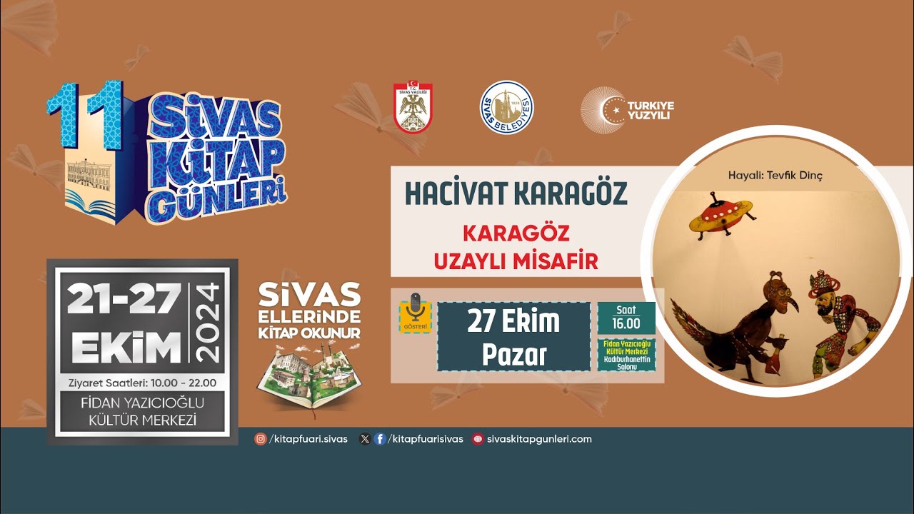 📡 #CanlıYayın 11. Sivas Kitap Günleri / Hacivat Karagöz Gölge Oyunu  
