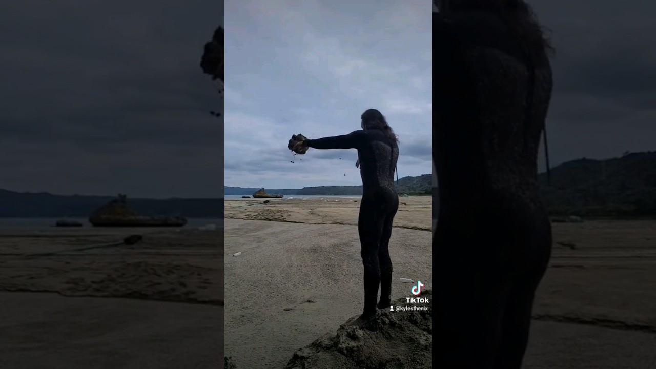 DECEPTIVE BEACH | RIVER COVERED IN PUMICE #science #earth #volcano #shorts