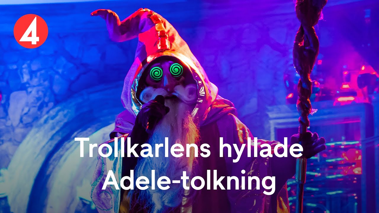 Stående ovationer när Trollkarlen tolkar Adele i Masked Singer Sverige 2022