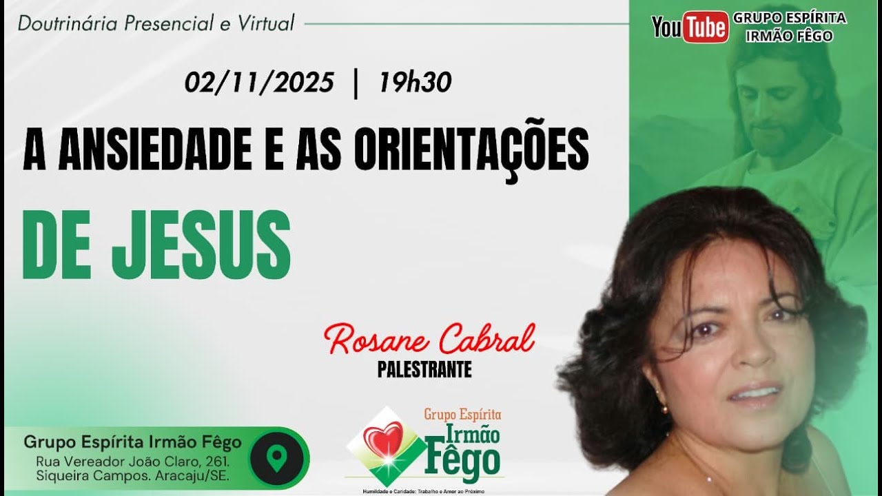 Palestra A ansiedade e as orientações de Jesus