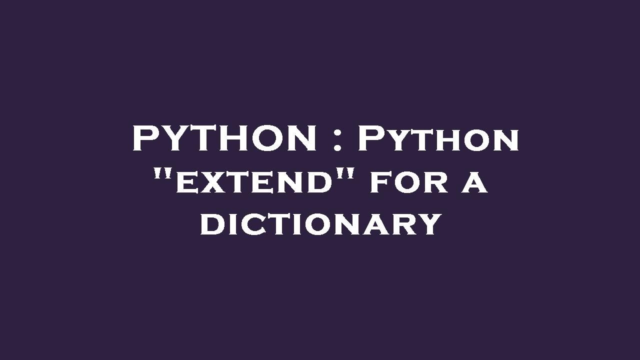 PYTHON : Python 