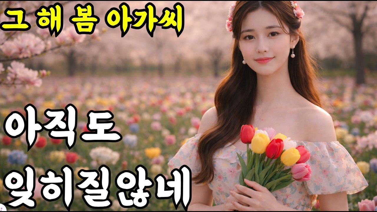 🌙 왜 그해 봄 아가씨는 아직도 마음을 울릴까요  첫사랑트로트 ㅣ인생을 달래는 트롯 한 잔