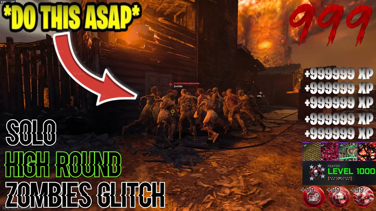 NEW SOLO HIGH ROUND ZOMBIES XP / CAMO Glitch! NUKED SURVIVAL/AMMO/AFK XP/CAMOS! BO7 Zombie Glitches!