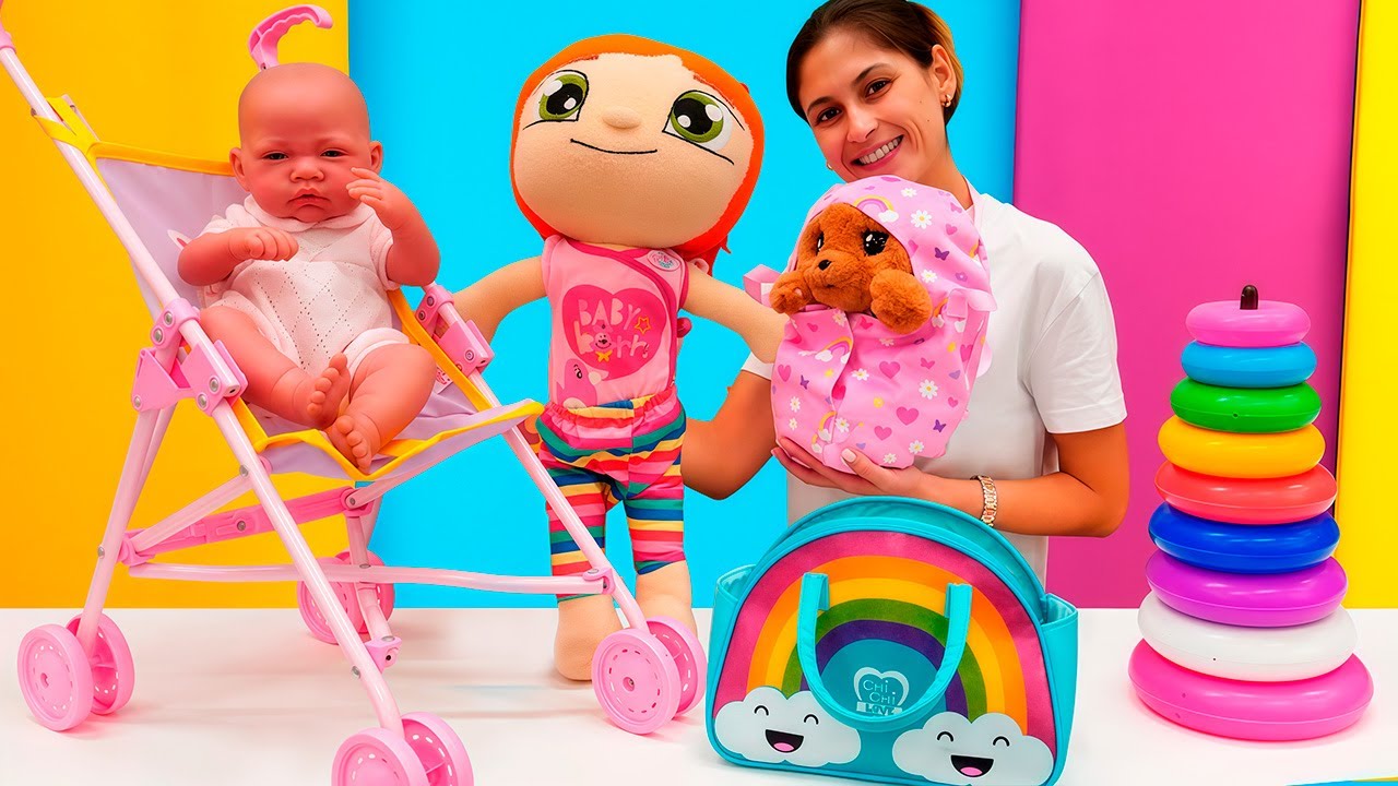 Ayşe, Lili, Ela ve Baby Paws Yürüyüşe Hazırlanıyor! Çocuk videoları.