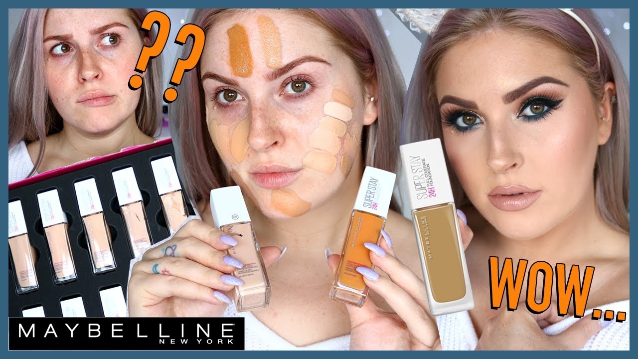 MAYBELLINE SUPER STAY FULL COVERAGE FOUNDATION ⁉️🤯 First Impression Review & Wear Test!
