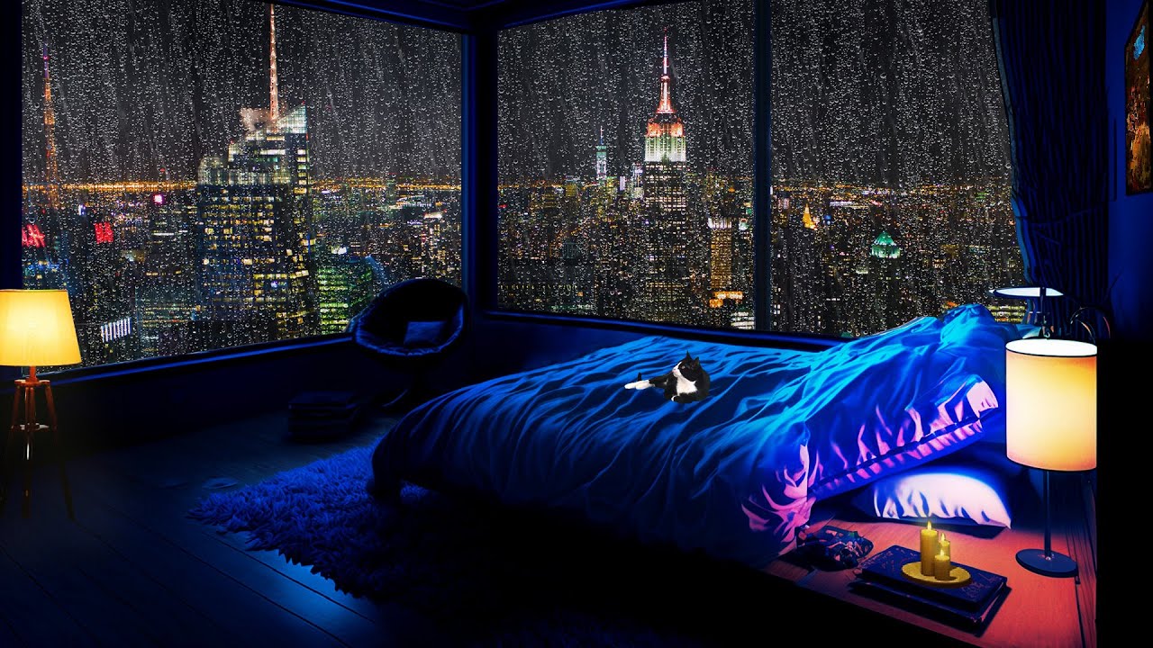 Barulho de Chuva para Dormir Sem Anúncios 🌧 Som Perfeita de Chuva e Trovões à Noite - White Noise