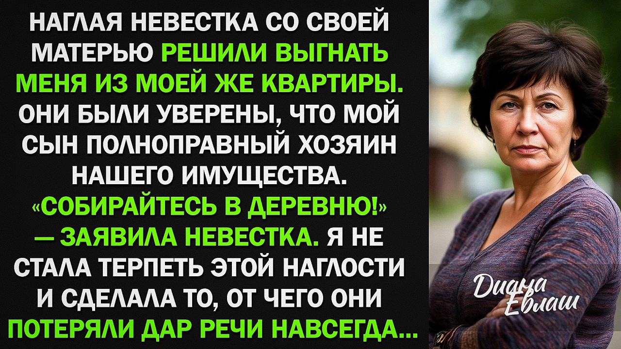 Невестка решила выселить свекровь из ее же квартиры. Я не стала терпеть этой наглости и сделала то