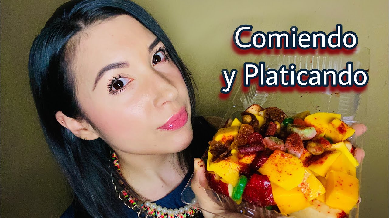 ASMR Comiendo un Antojito Típico de mi Pueblo (Manzana, Mango y Gomitas con Chile) y Platicando
