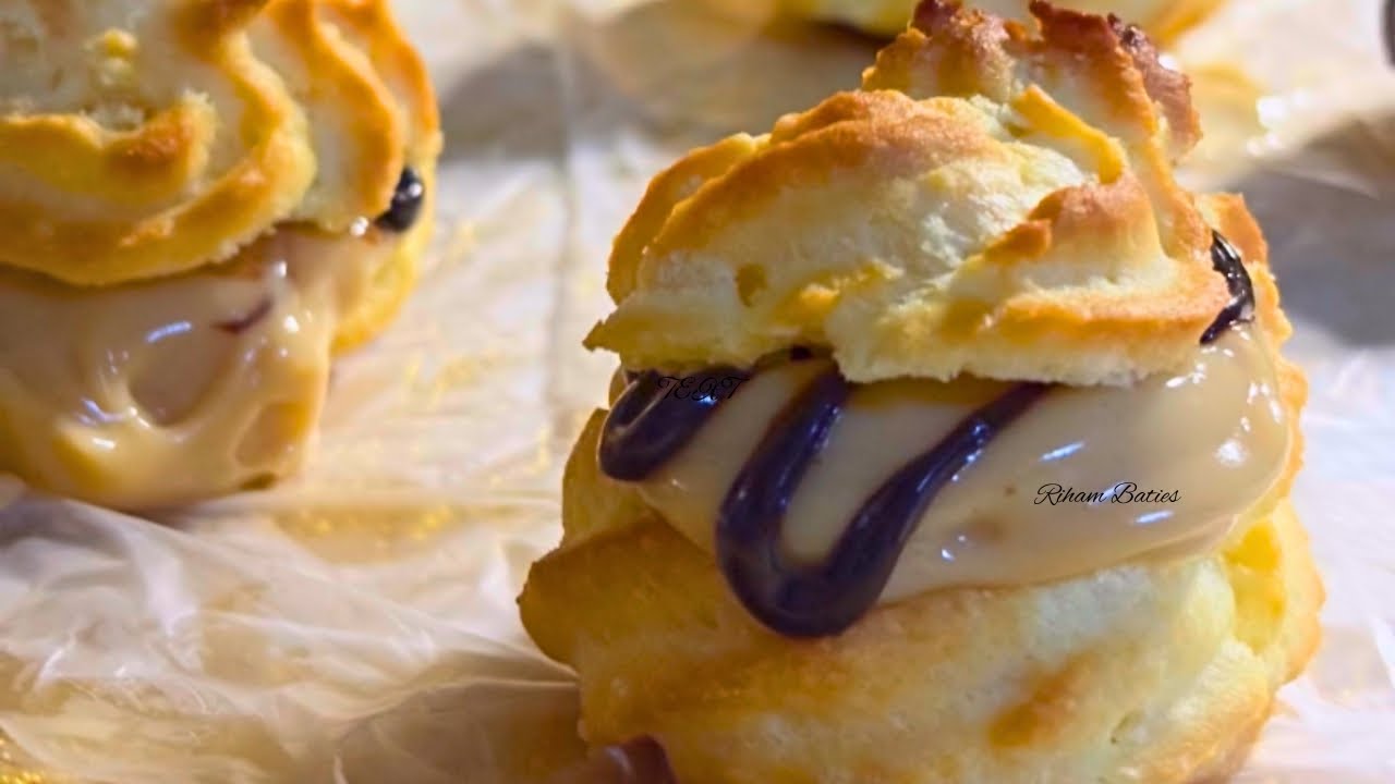 طريقة شو كريم-اكلير (الوصفة السهله و الصحيحه)|Easy Choux cream pastry(Beast Eclair Recipe)