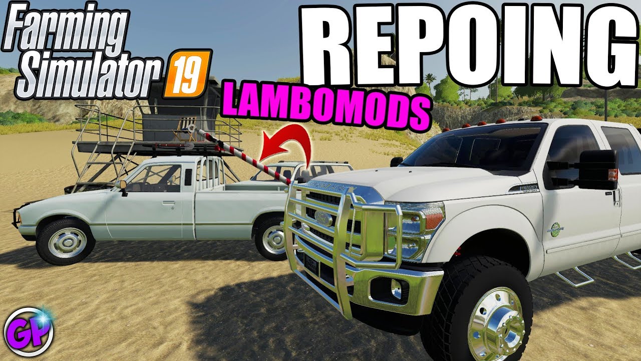 REPOING LAMBO MODS IN FARMING SIMULATOR 19 TOW BAR MOD GARRETT PLAYS FS19