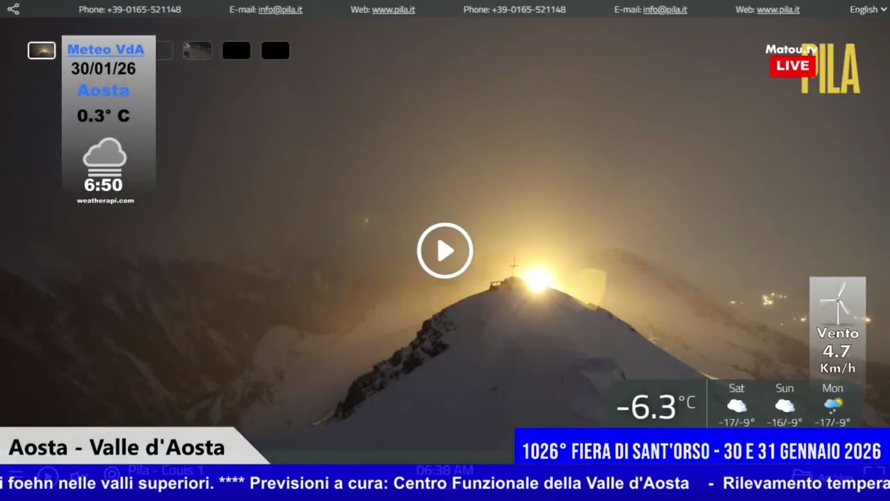 Aosta - Valle d'Aosta - meteo 30 gennaio 2026