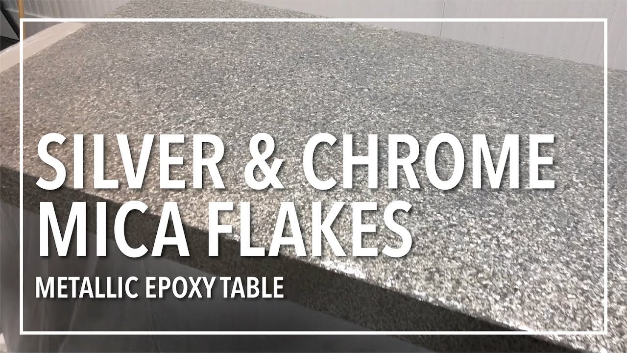 Silver and Chrome Mica Flake Table