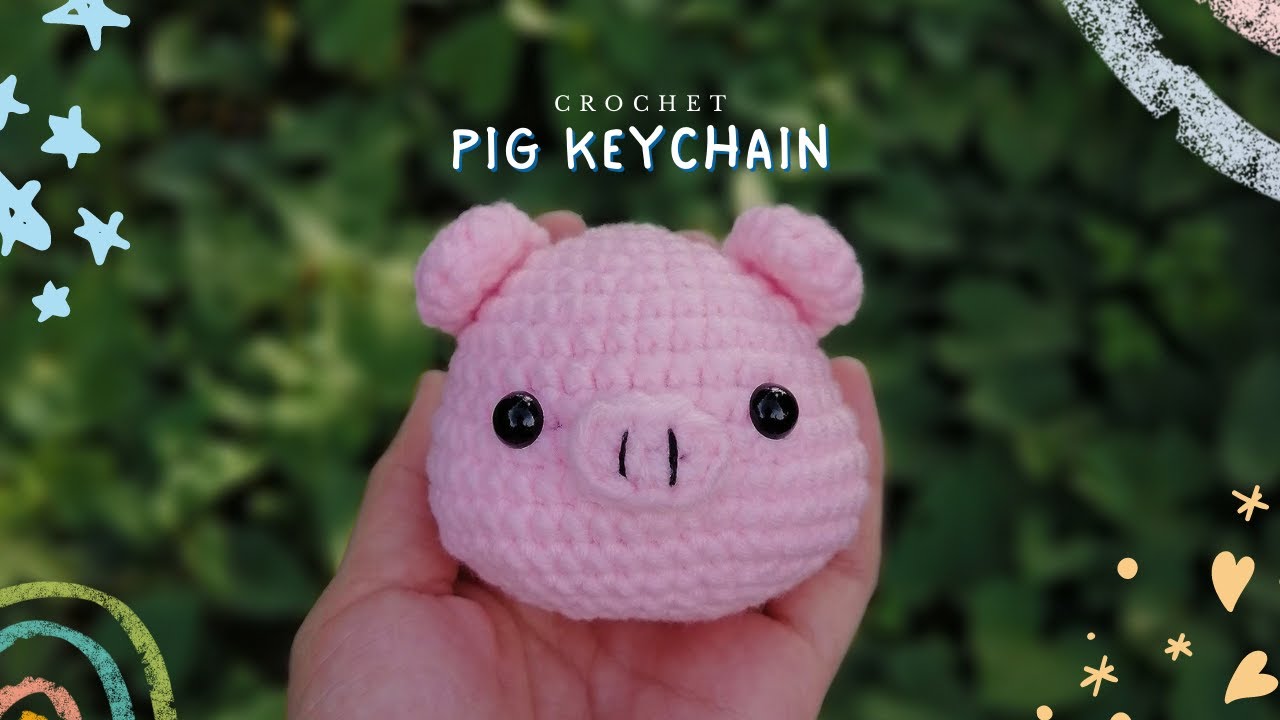 Easy crochet Pig keychain | Amigurumi